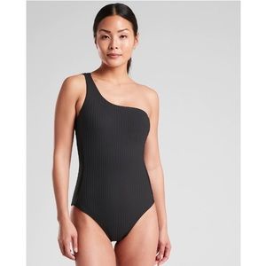 NWT Athleta Rib Asym One Piece | Black